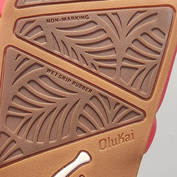 Olukai Sunbeam Slide Comfort Sandals Coral Red Slip On Women’s Size 9/ EU39 NWOT - Picture 7 of 7